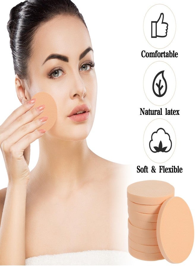 Ymapinc مجموعة إسفنجات مكياج دائرية من Ymapinc، 12 قطعة، لكريم الأساس، وسادات إسفنجية دائرية للوجه، إسفنجة بودرة، إسفنجة خافي العيوب، إسفنجات تجميلية للبودرة المضغوطة، للاستخدام الجاف والرطب - Image 3